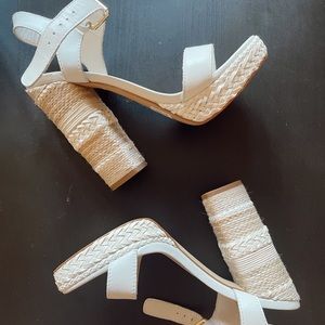 Aldo White Heeled Sandals